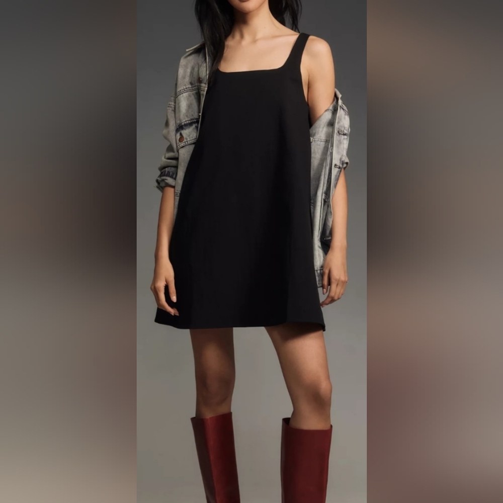 Anthroplogie Sleeveless Square-Neck Shift Mini Dress